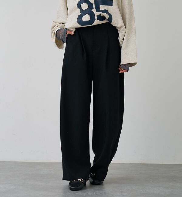 abahouse mavie「【後ろウエストゴム】ダブルクロスカーブパンツ【予約】」|その他|
