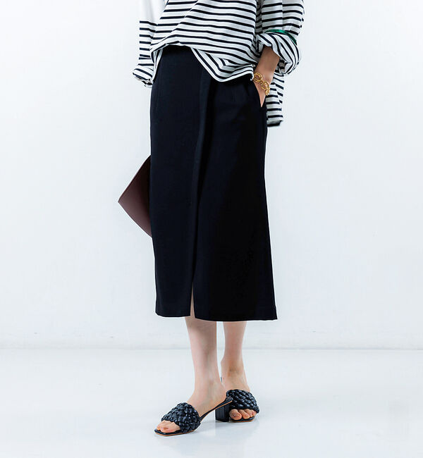 The Store by C' 「【COCUCA】ミモレ スリットスカート」|スカート|ブラック