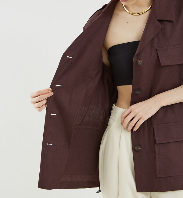 The Store by C' 「【N＿8】ベルト付きリネンジャケット」|その他|