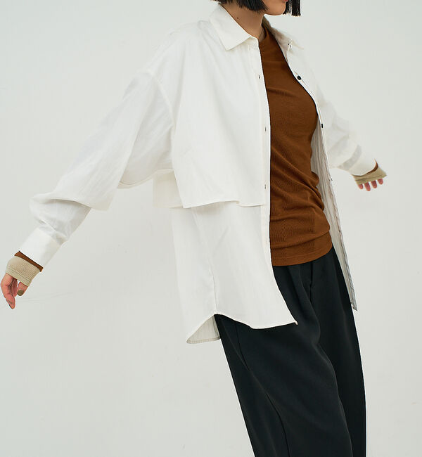 NOMINE「【ユニセックス】ロングヨーク オーバーサイズ シャツ」|シャツ・ブラウス|