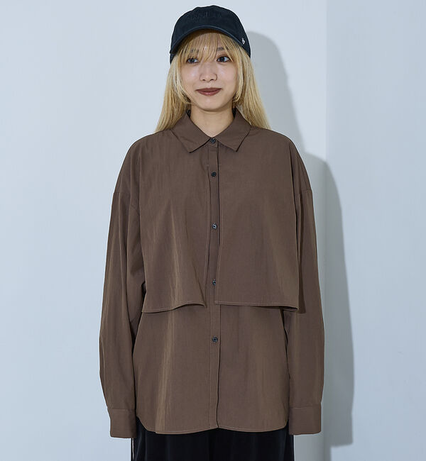 NOMINE「【ユニセックス】ロングヨーク オーバーサイズ シャツ」|シャツ・ブラウス|