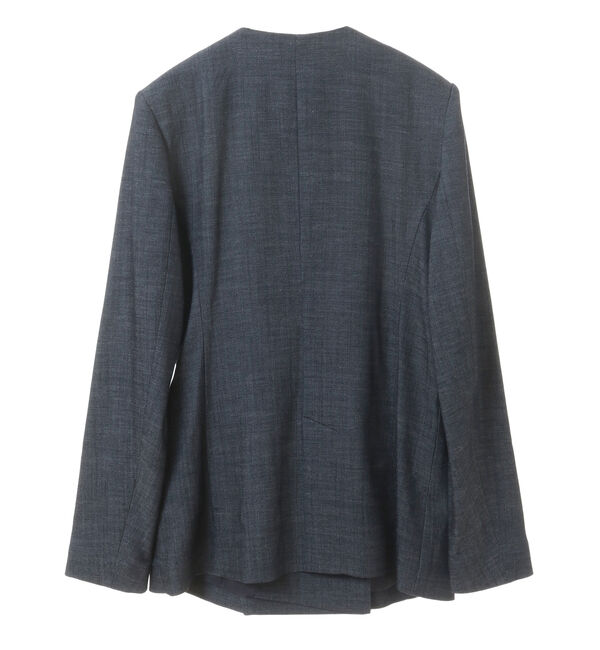 TIARA「ダブルボタンジャケット」|ノーカラージャケット|