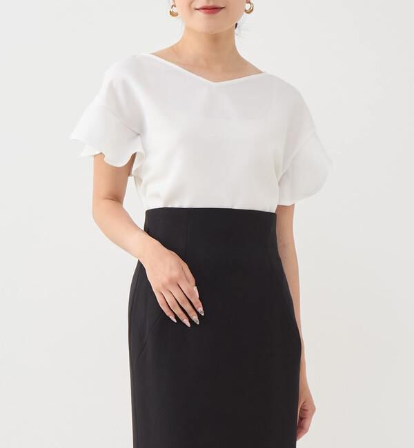 TIARA「2wayフリルスリーブトップス」|シャツ・ブラウス|ホワイト