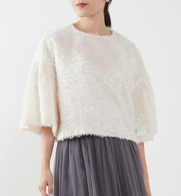 TIARA「シャギーTブラウス」|シャツ・ブラウス|アイボリー