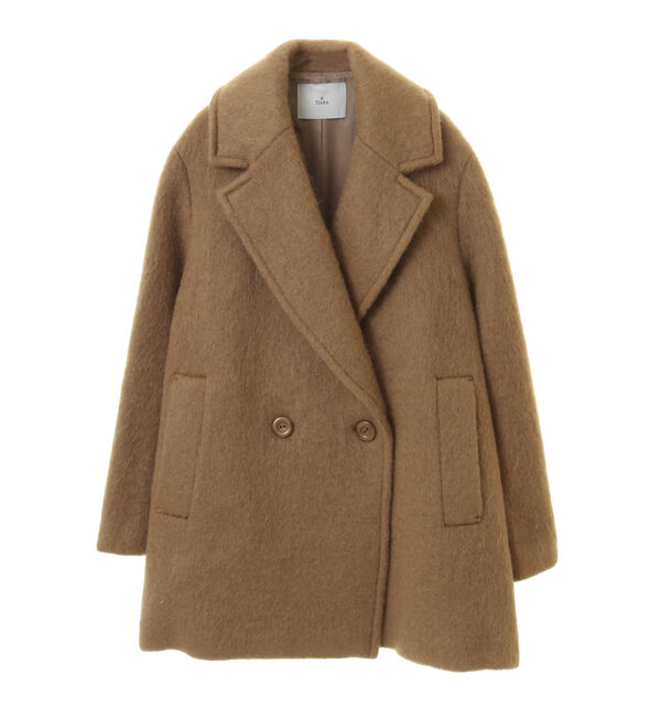 TIARA「モヘアダブルオーバーコート」|その他|キャメル