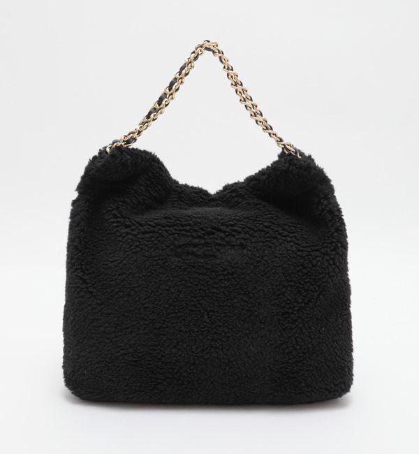 TIARA「【VIOLAd'ORO/ヴィオラドーロ】ボアチェーンバッグ（V-8680）」|トートバッグ|ブラック