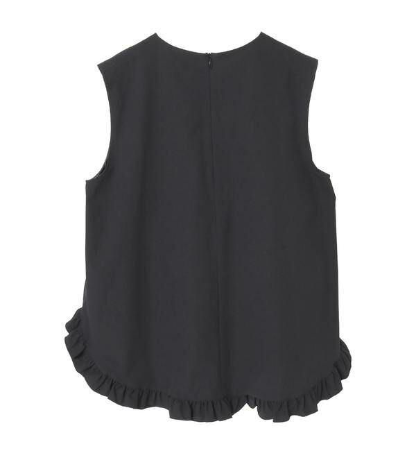 TIARA「《定番》フリルヘムノースリーブブラウス（セットアップ可）」|シャツ・ブラウス|