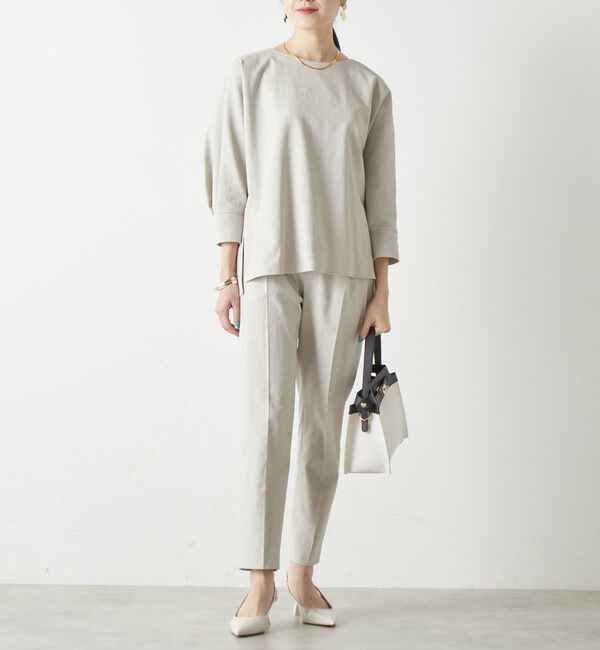 Liesse「麻混タック細パンツ（セットアップ対応可）」|その他|