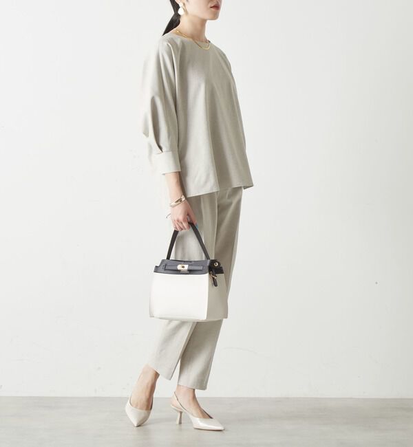 Liesse「麻混タック細パンツ（セットアップ対応可）」|その他|