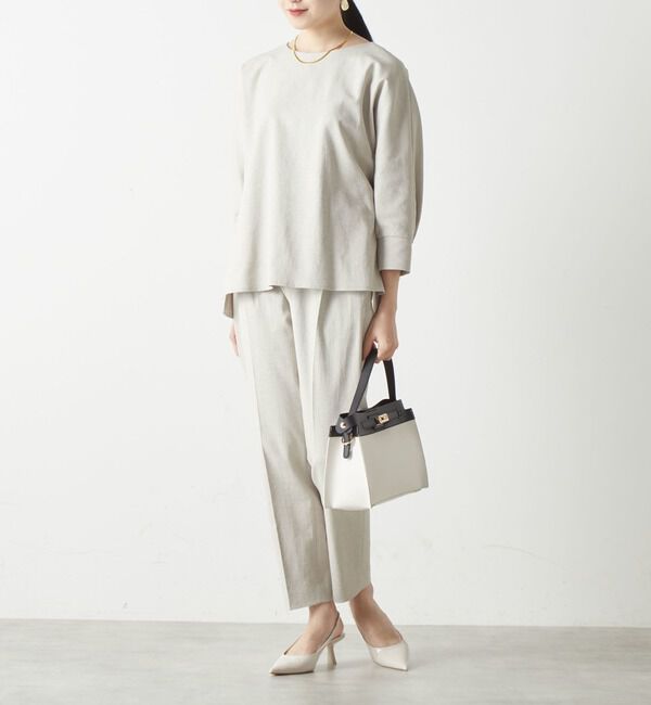 Liesse「麻混タック細パンツ（セットアップ対応可）」|その他|