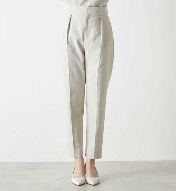 Liesse「麻混タック細パンツ（セットアップ対応可）」|その他|