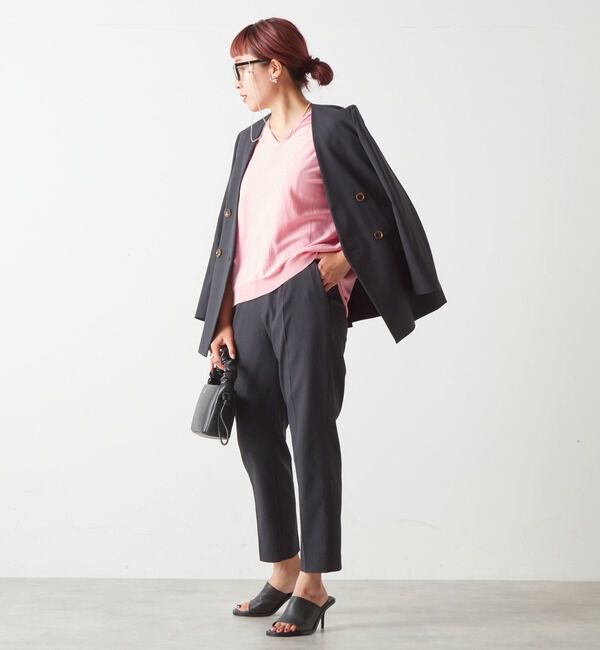 Liesse「麻混タック細パンツ（セットアップ対応可）」|その他|