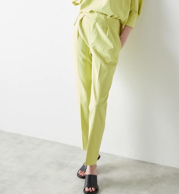Liesse「麻混タック細パンツ（セットアップ対応可）」|その他|レモン