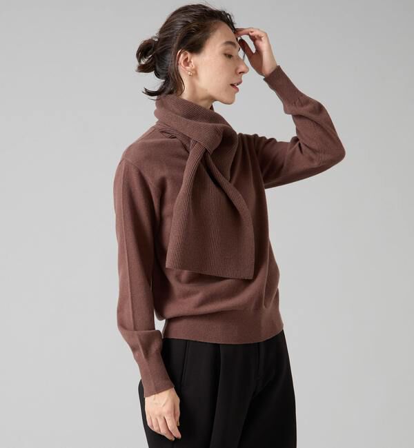 Liesse「ストールデザインニットトップス」|ニット・セーター|