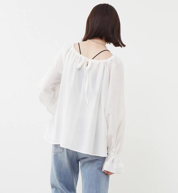 SOFFITTO「シアーギャザーブラウス」|シャツ・ブラウス|