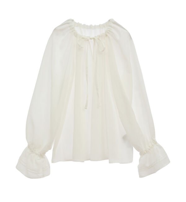 SOFFITTO「シアーギャザーブラウス」|シャツ・ブラウス|