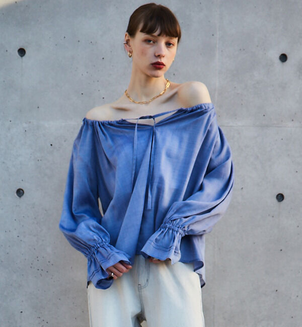 SOFFITTO「シアーギャザーブラウス」|シャツ・ブラウス|