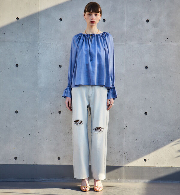 SOFFITTO「シアーギャザーブラウス」|シャツ・ブラウス|