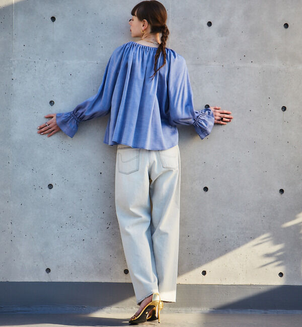 SOFFITTO「シアーギャザーブラウス」|シャツ・ブラウス|