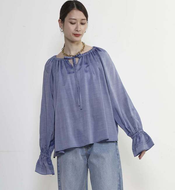 SOFFITTO「シアーギャザーブラウス」|シャツ・ブラウス|