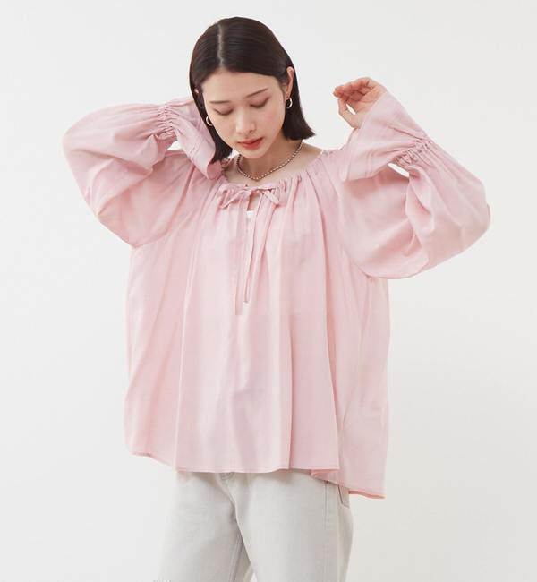 SOFFITTO「シアーギャザーブラウス」|シャツ・ブラウス|