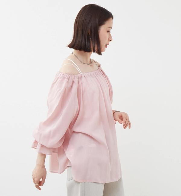 SOFFITTO「シアーギャザーブラウス」|シャツ・ブラウス|