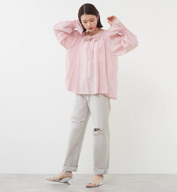 SOFFITTO「シアーギャザーブラウス」|シャツ・ブラウス|