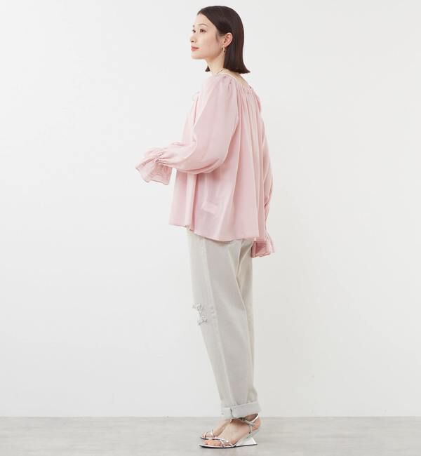 SOFFITTO「シアーギャザーブラウス」|シャツ・ブラウス|