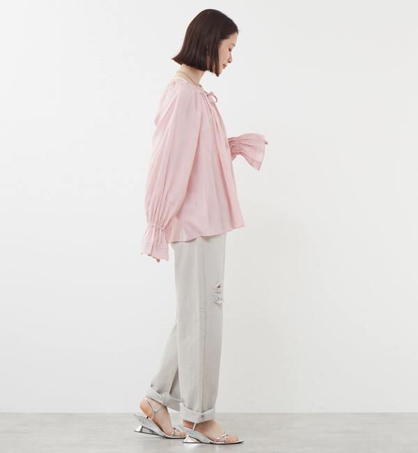 SOFFITTO「シアーギャザーブラウス」|シャツ・ブラウス|