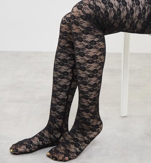 Soffitto「レースタイツ」|タイツ・ストッキング|ブラック