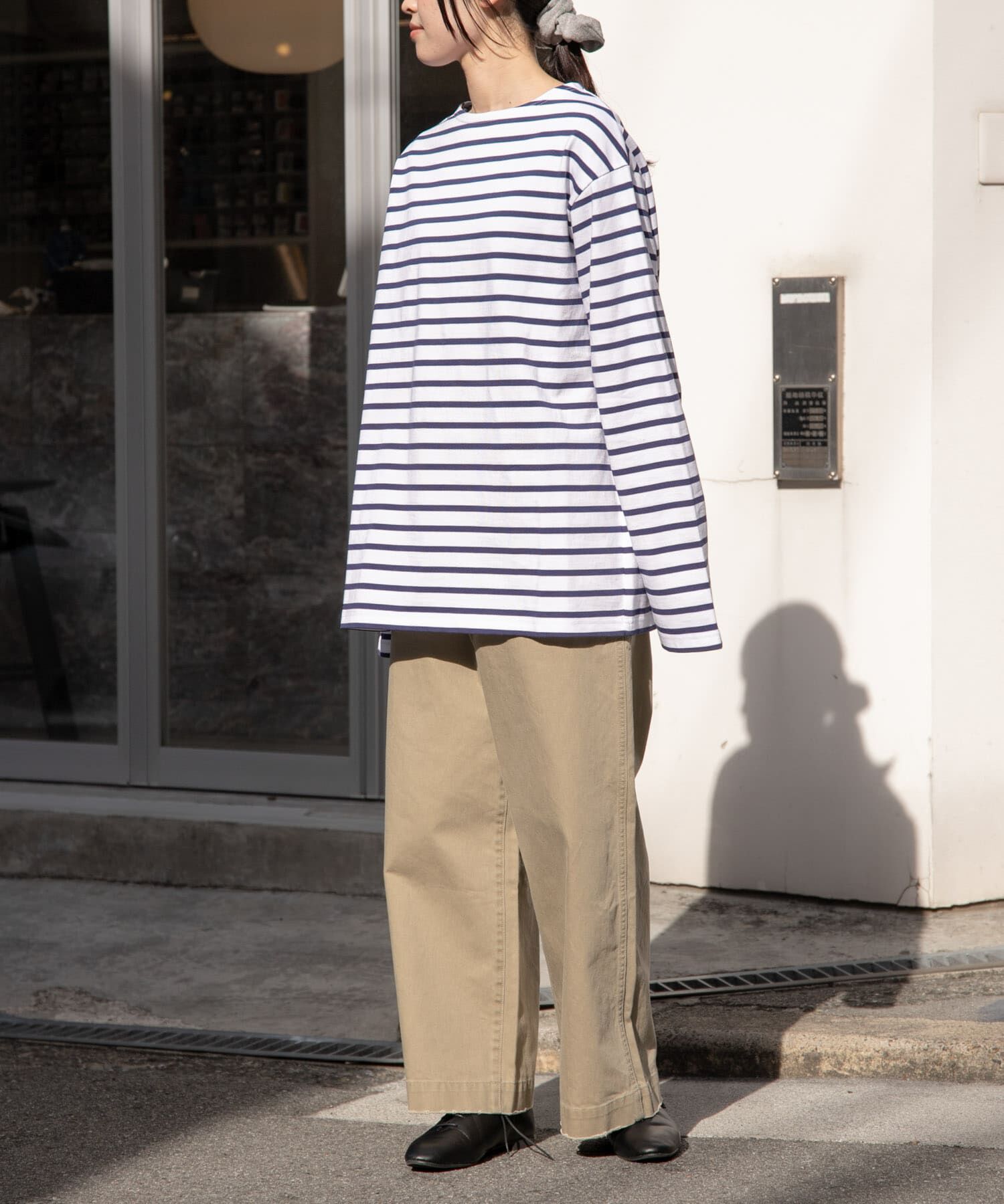 URBAN RESEARCH DOORS「『ユニセックス』FORK&SPOON　ボートネックボーダー」|Tシャツ・カットソー|