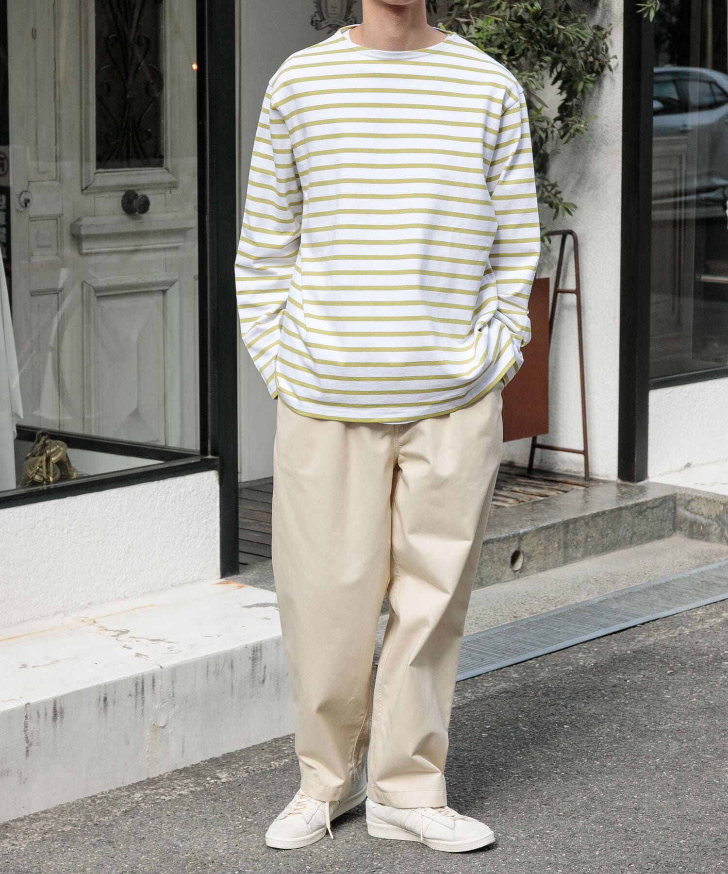 URBAN RESEARCH DOORS「『ユニセックス』FORK&SPOON　ボートネックボーダー」|Tシャツ・カットソー|