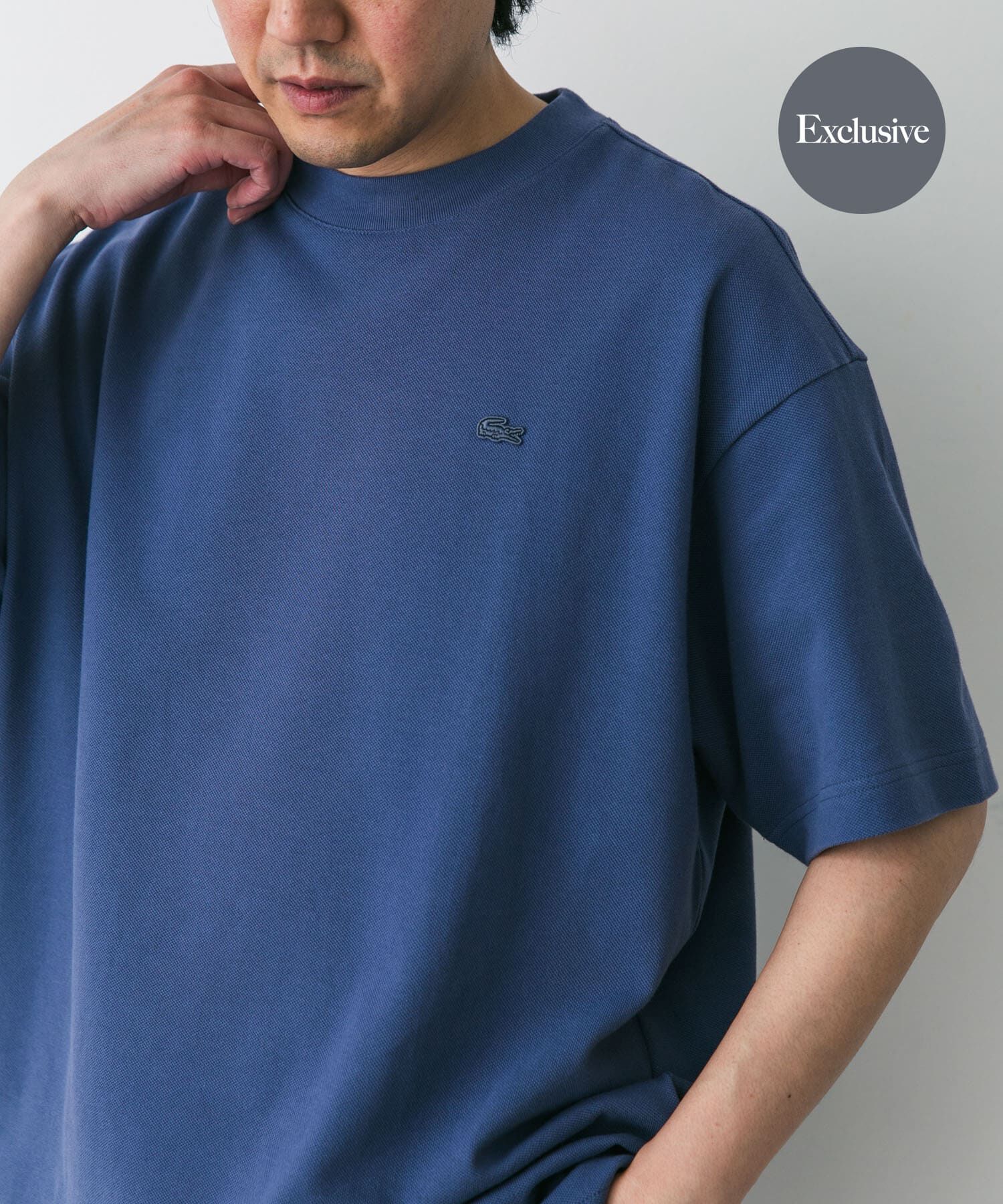 URBAN RESEARCH DOORS「『別注』LACOSTE&times;DOORS　moss stitch ShortSleeve T-shirts」|Tシャツ・カットソー|パープル