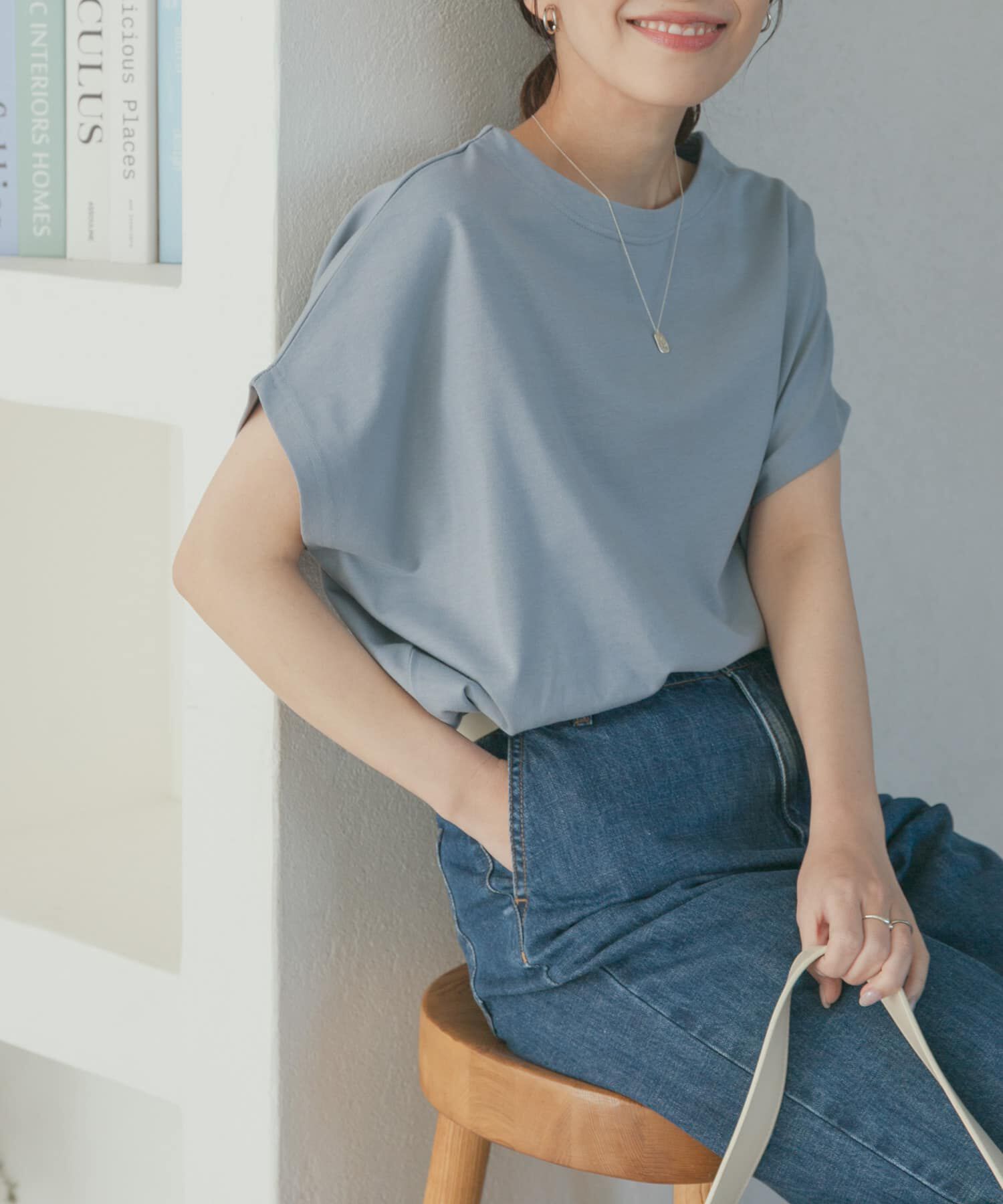 URBAN RESEARCH DOORS「『UR TECH ひやサラクール』ドライコットンボートネックプルオーバー」|Tシャツ・カットソー|