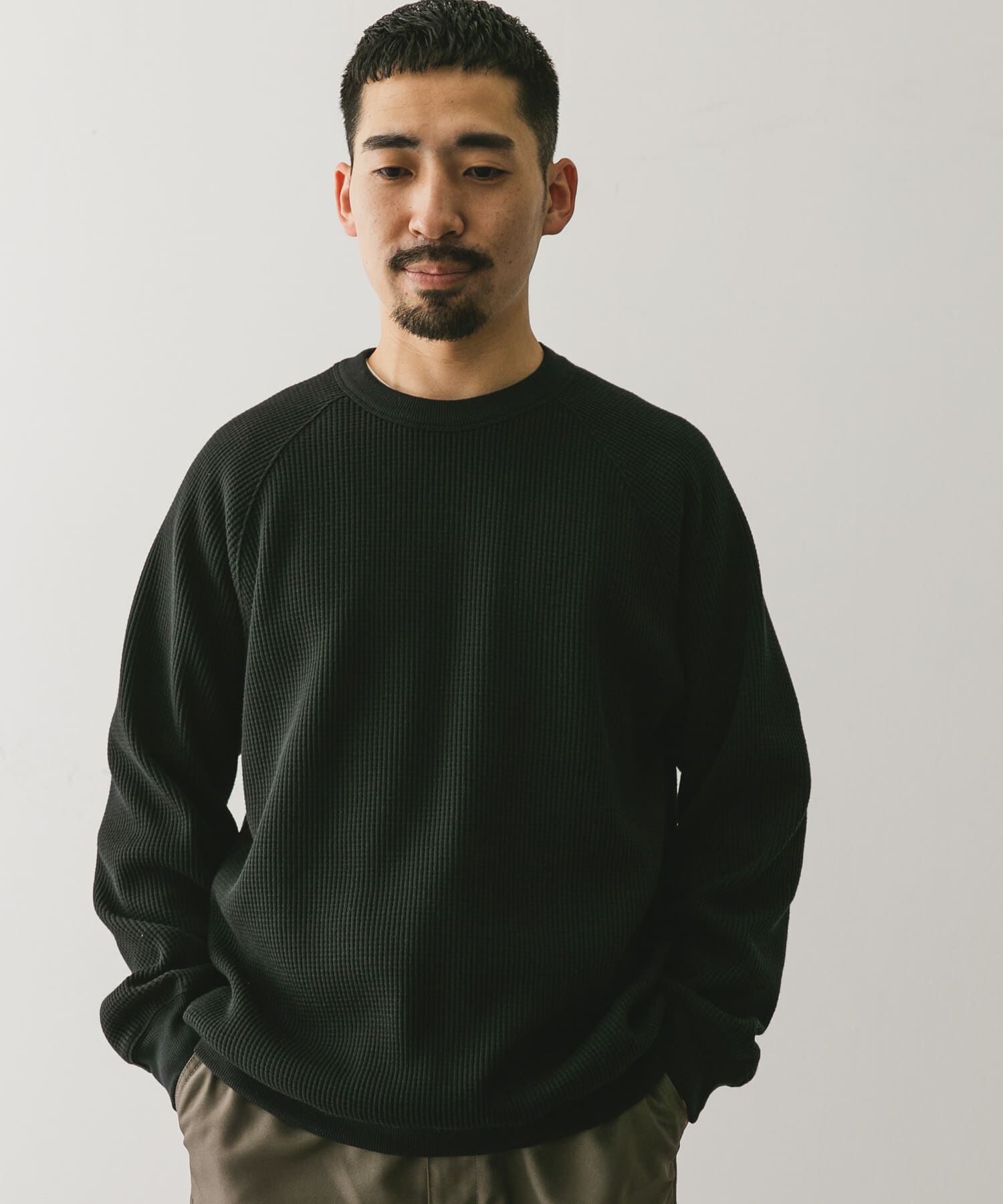 URBAN RESEARCH DOORS「『UR TECH』ワッフルロングスリーブTシャツ」|Tシャツ・カットソー|