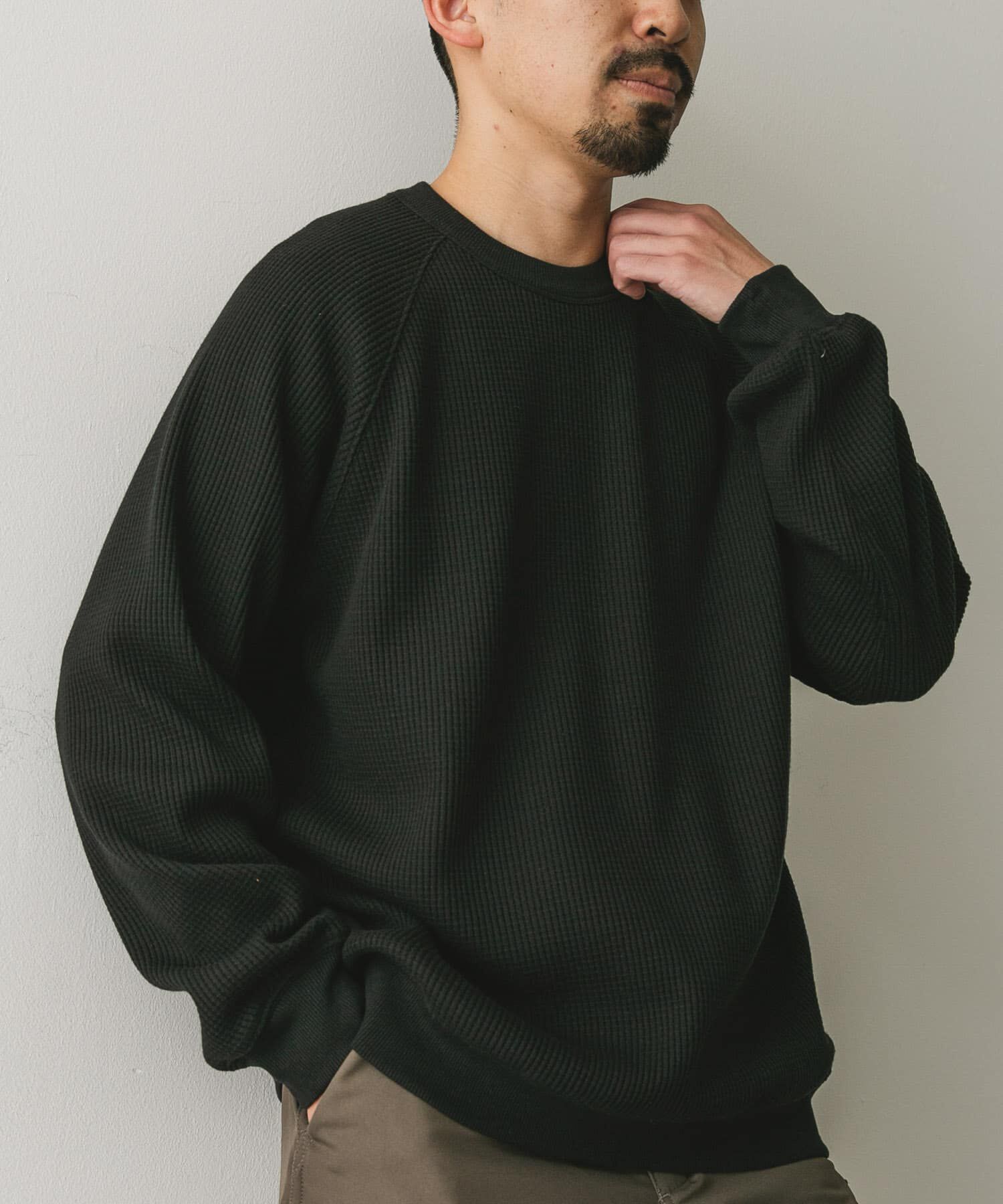 URBAN RESEARCH DOORS「『UR TECH』ワッフルロングスリーブTシャツ」|Tシャツ・カットソー|