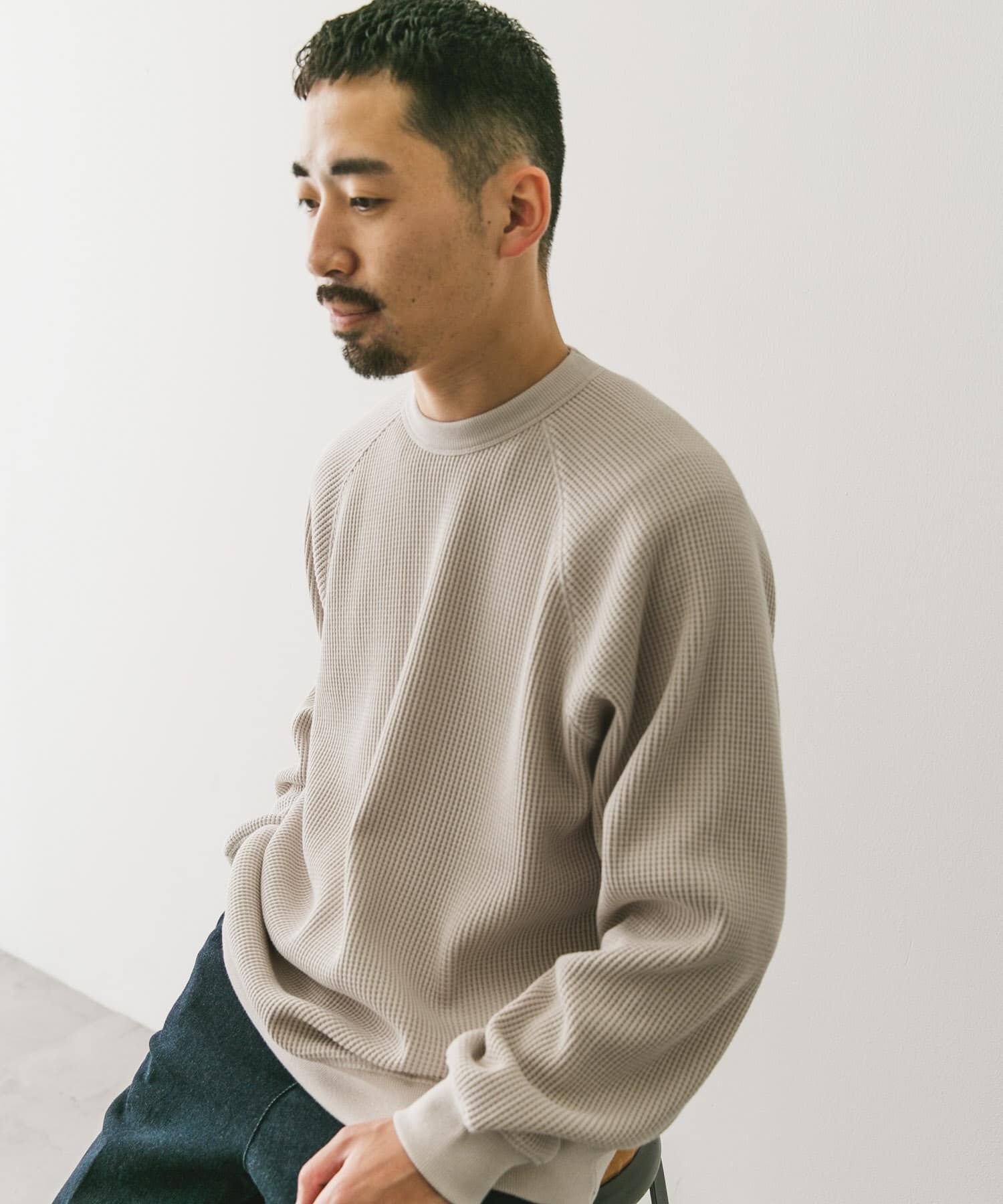 URBAN RESEARCH DOORS「『UR TECH』ワッフルロングスリーブTシャツ」|Tシャツ・カットソー|