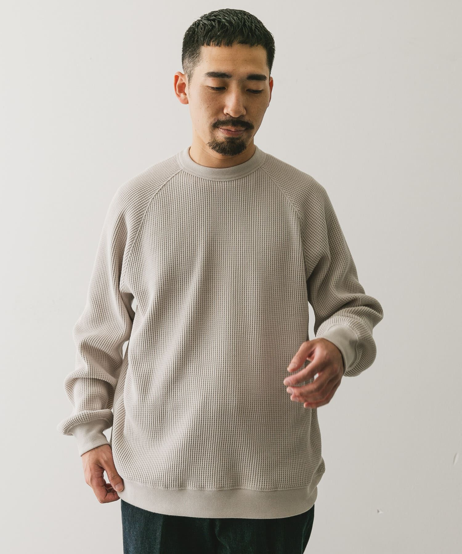 URBAN RESEARCH DOORS「『UR TECH』ワッフルロングスリーブTシャツ」|Tシャツ・カットソー|