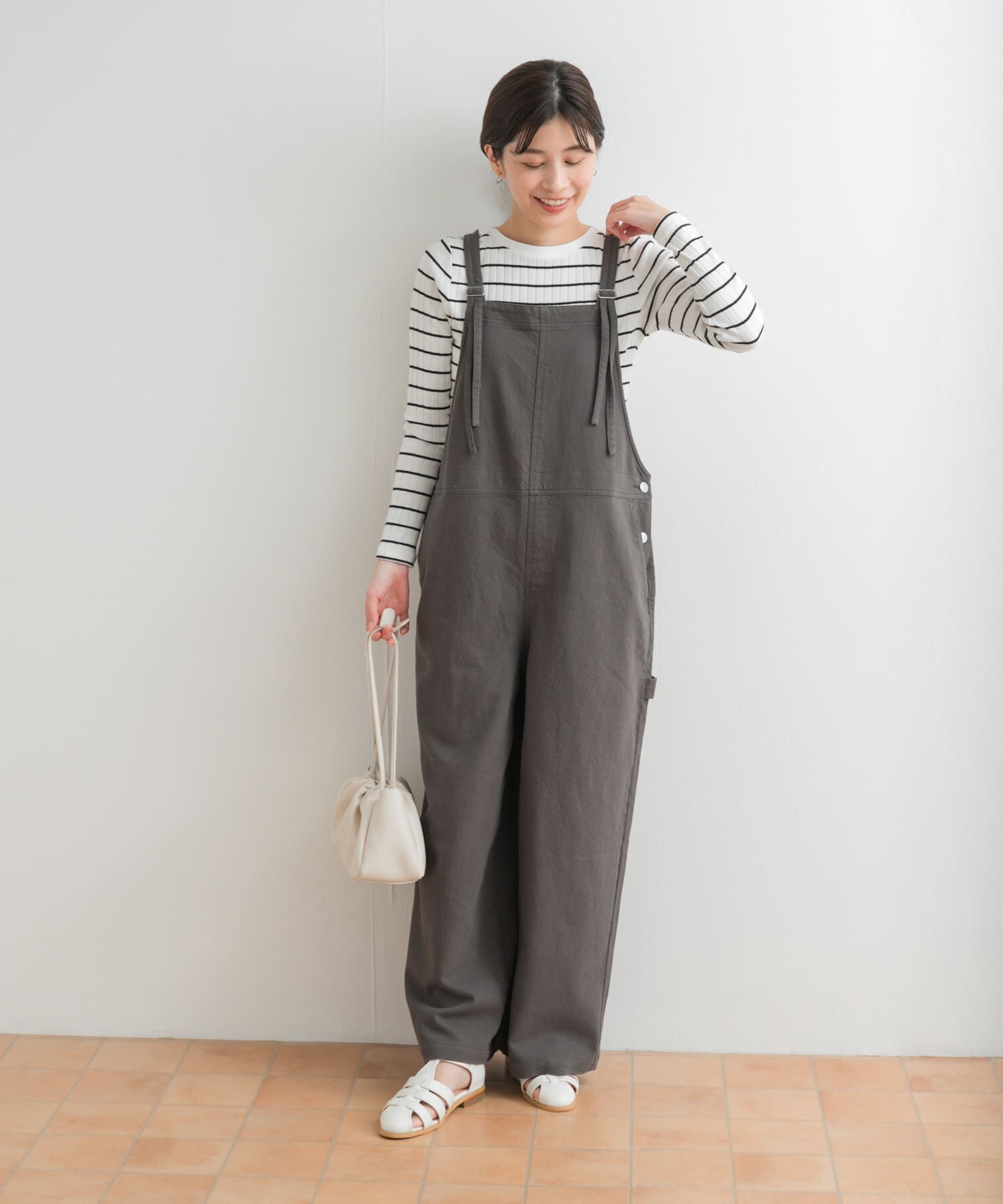 URBAN RESEARCH DOORS「コットンバッククロスサロペット」|スカート|