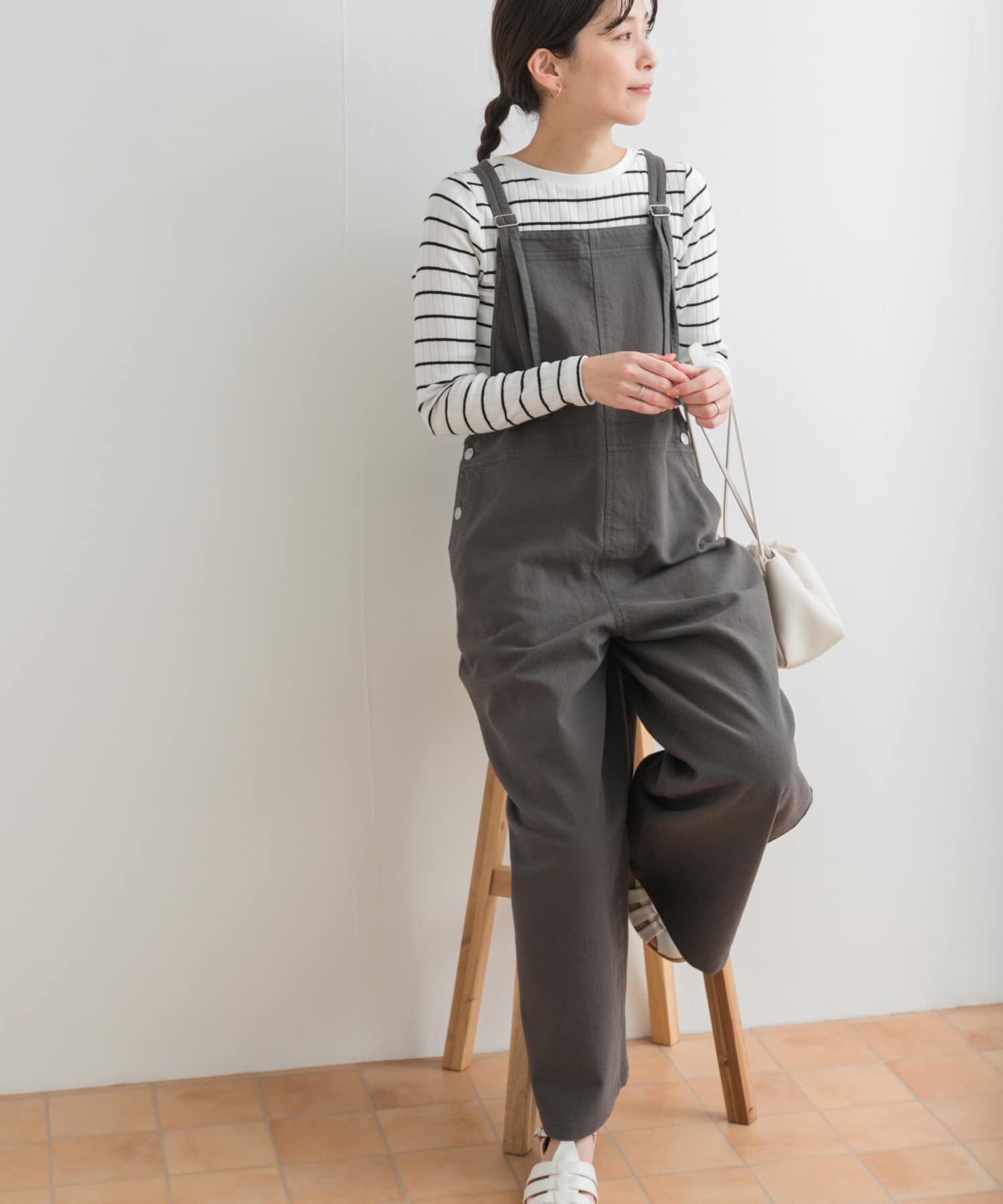 URBAN RESEARCH DOORS「コットンバッククロスサロペット」|スカート|