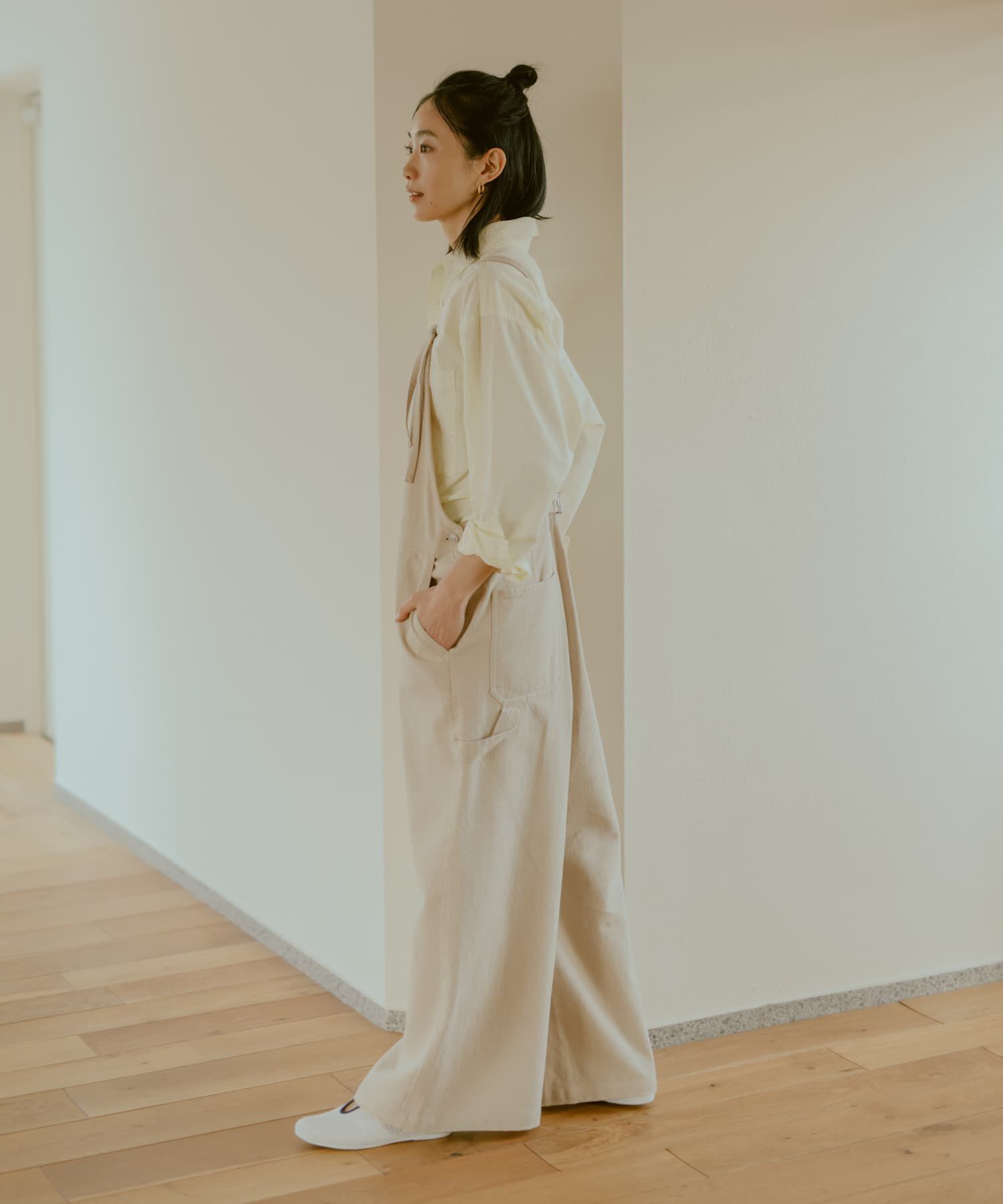 URBAN RESEARCH DOORS「コットンバッククロスサロペット」|スカート|