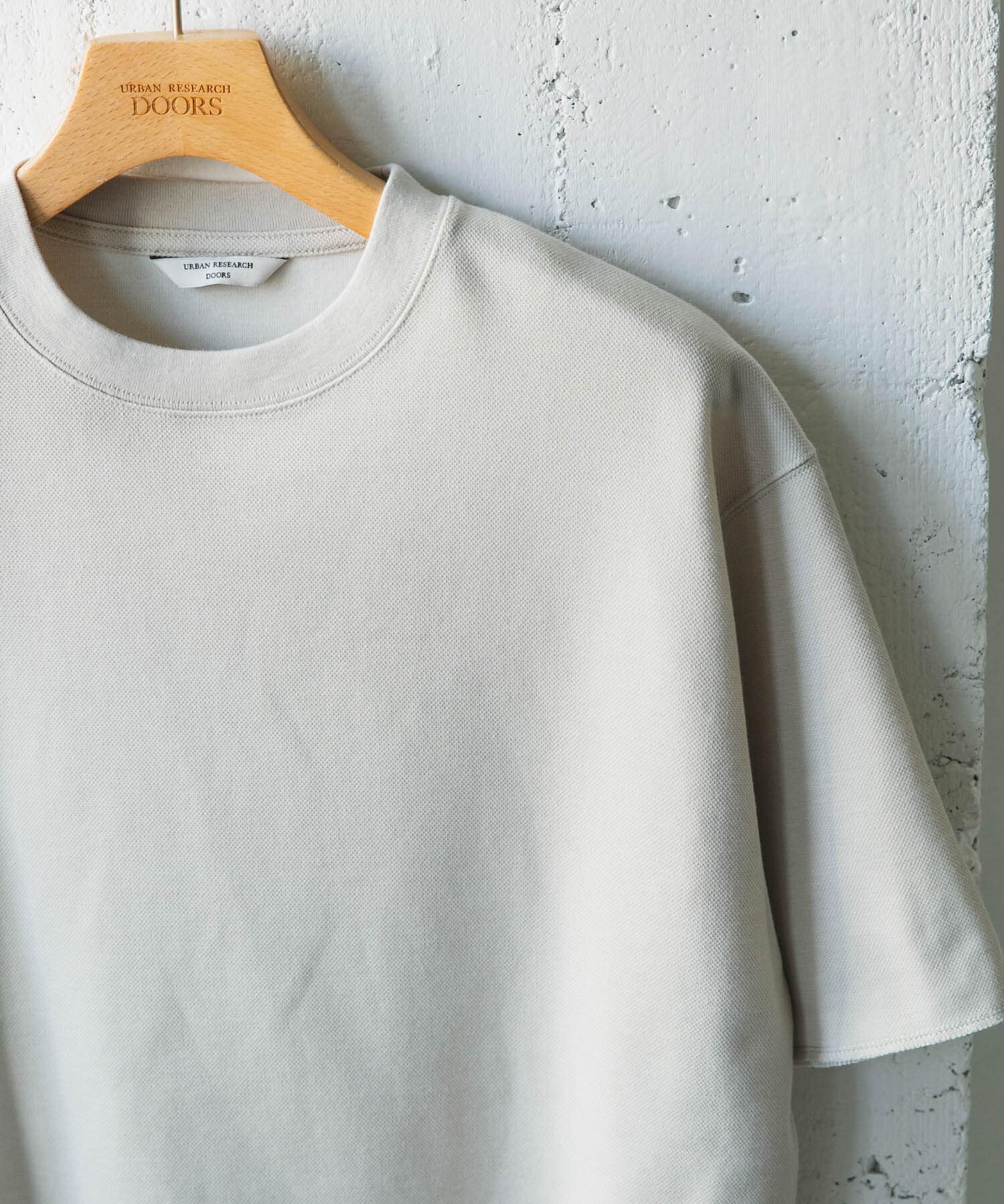 URBAN RESEARCH DOORS「鹿の子 ダブルフェイス ショートスリーブ Tシャツ」|Tシャツ・カットソー|アイボリー