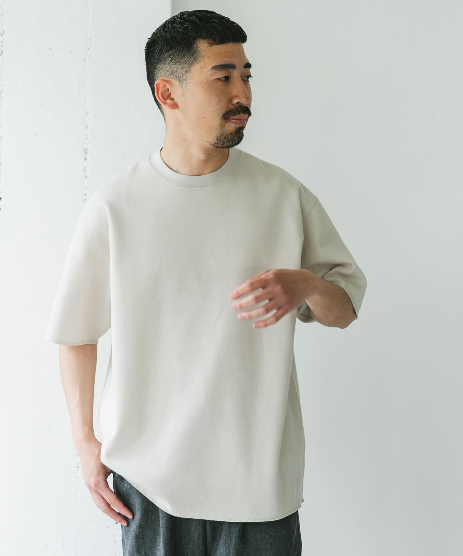 URBAN RESEARCH DOORS「鹿の子 ダブルフェイス ショートスリーブ Tシャツ」|Tシャツ・カットソー|