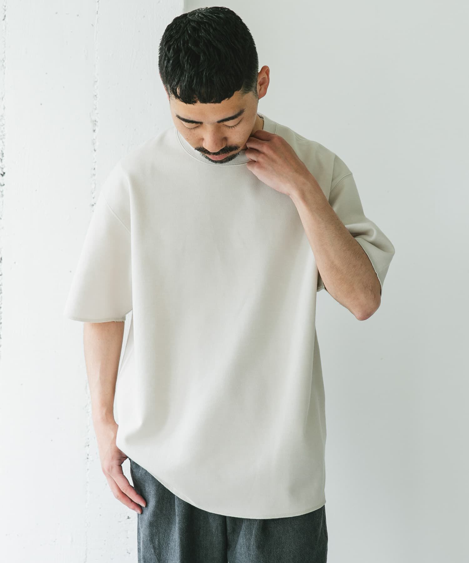 URBAN RESEARCH DOORS「鹿の子 ダブルフェイス ショートスリーブ Tシャツ」|Tシャツ・カットソー|