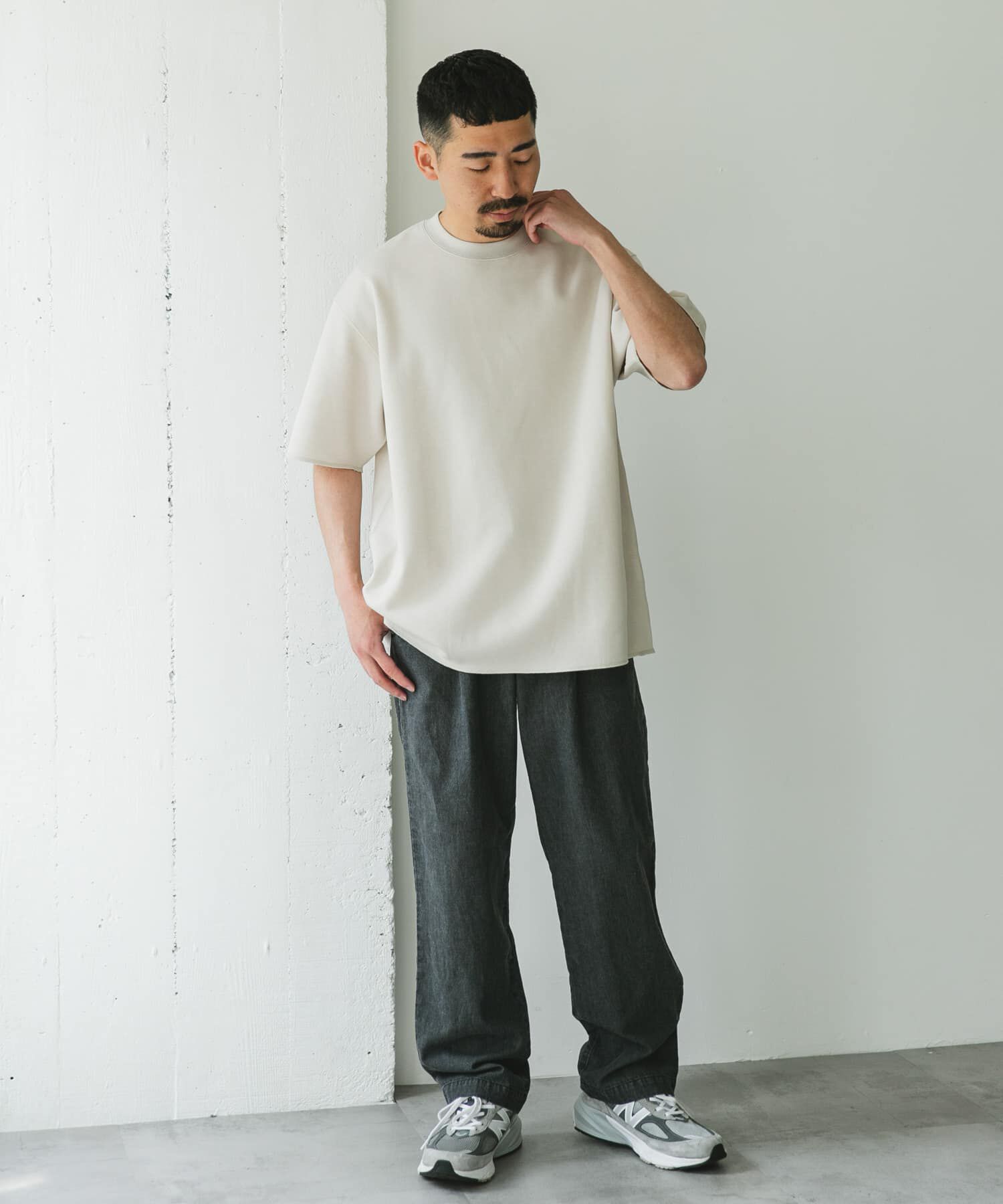 URBAN RESEARCH DOORS「鹿の子 ダブルフェイス ショートスリーブ Tシャツ」|Tシャツ・カットソー|