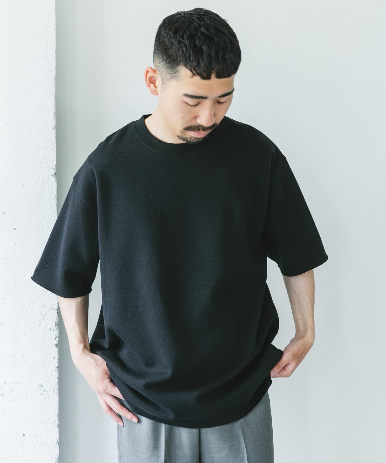 URBAN RESEARCH DOORS「鹿の子 ダブルフェイス ショートスリーブ Tシャツ」|Tシャツ・カットソー|