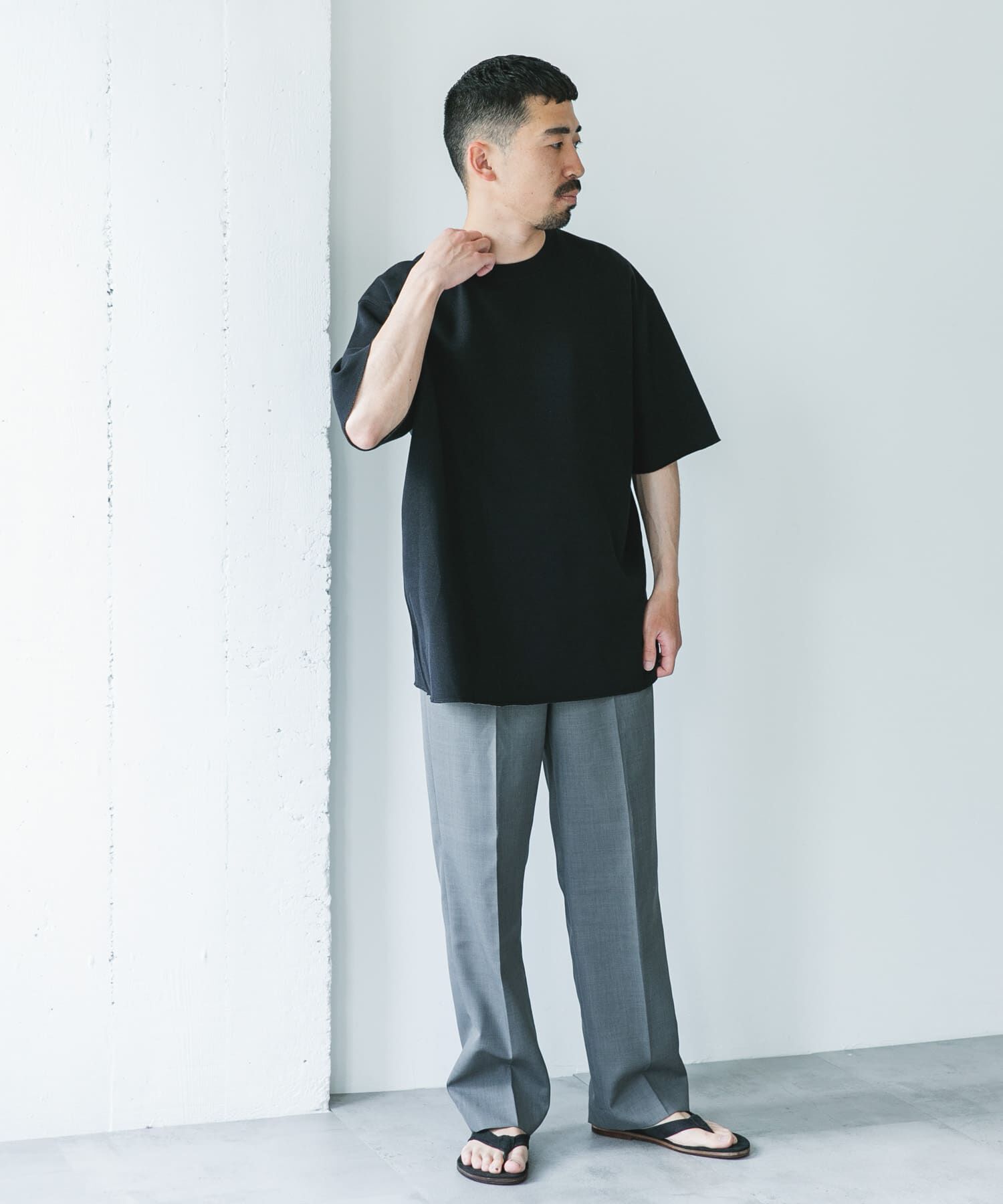 URBAN RESEARCH DOORS「鹿の子 ダブルフェイス ショートスリーブ Tシャツ」|Tシャツ・カットソー|