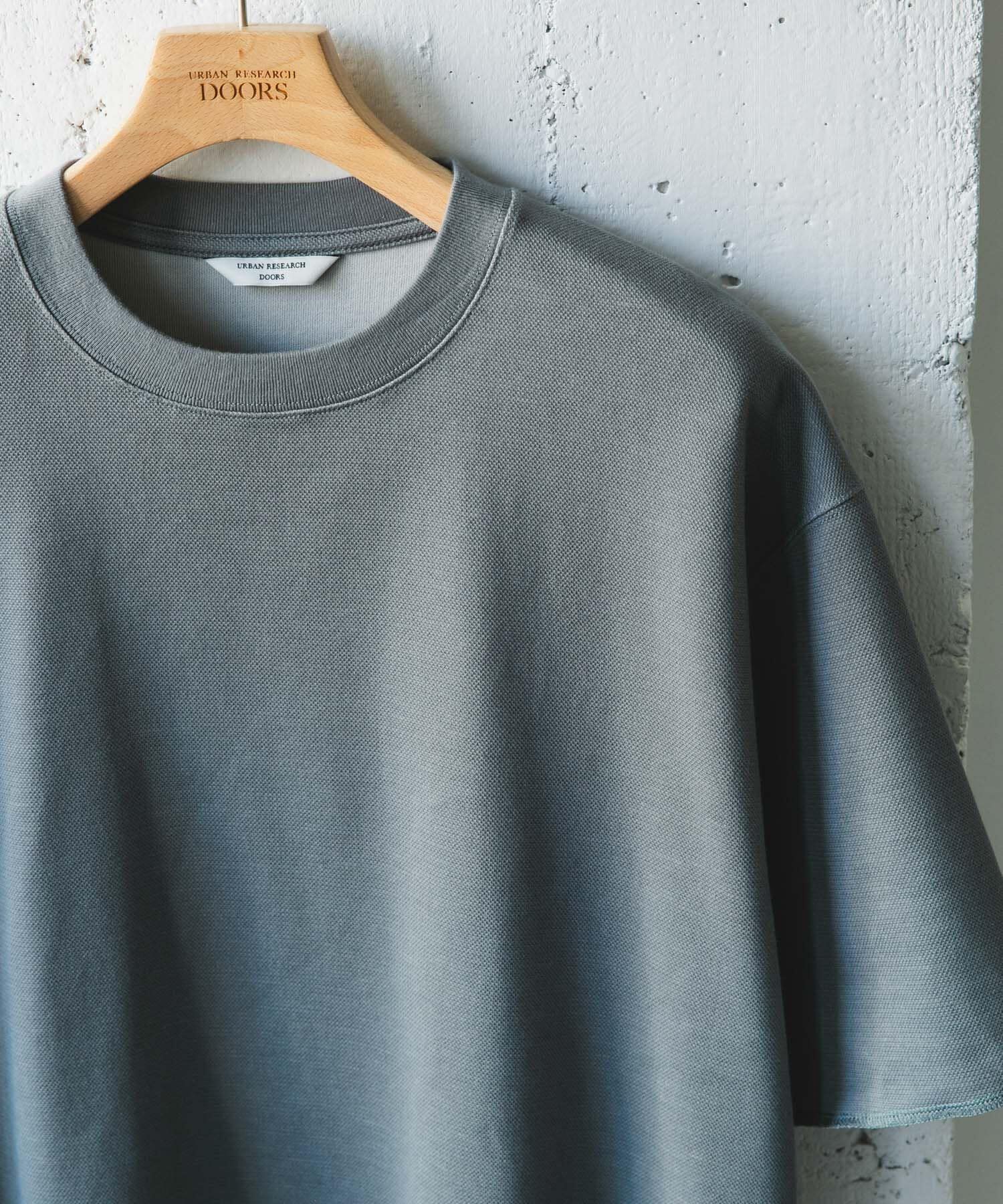 URBAN RESEARCH DOORS「鹿の子 ダブルフェイス ショートスリーブ Tシャツ」|Tシャツ・カットソー|グリーン系その他