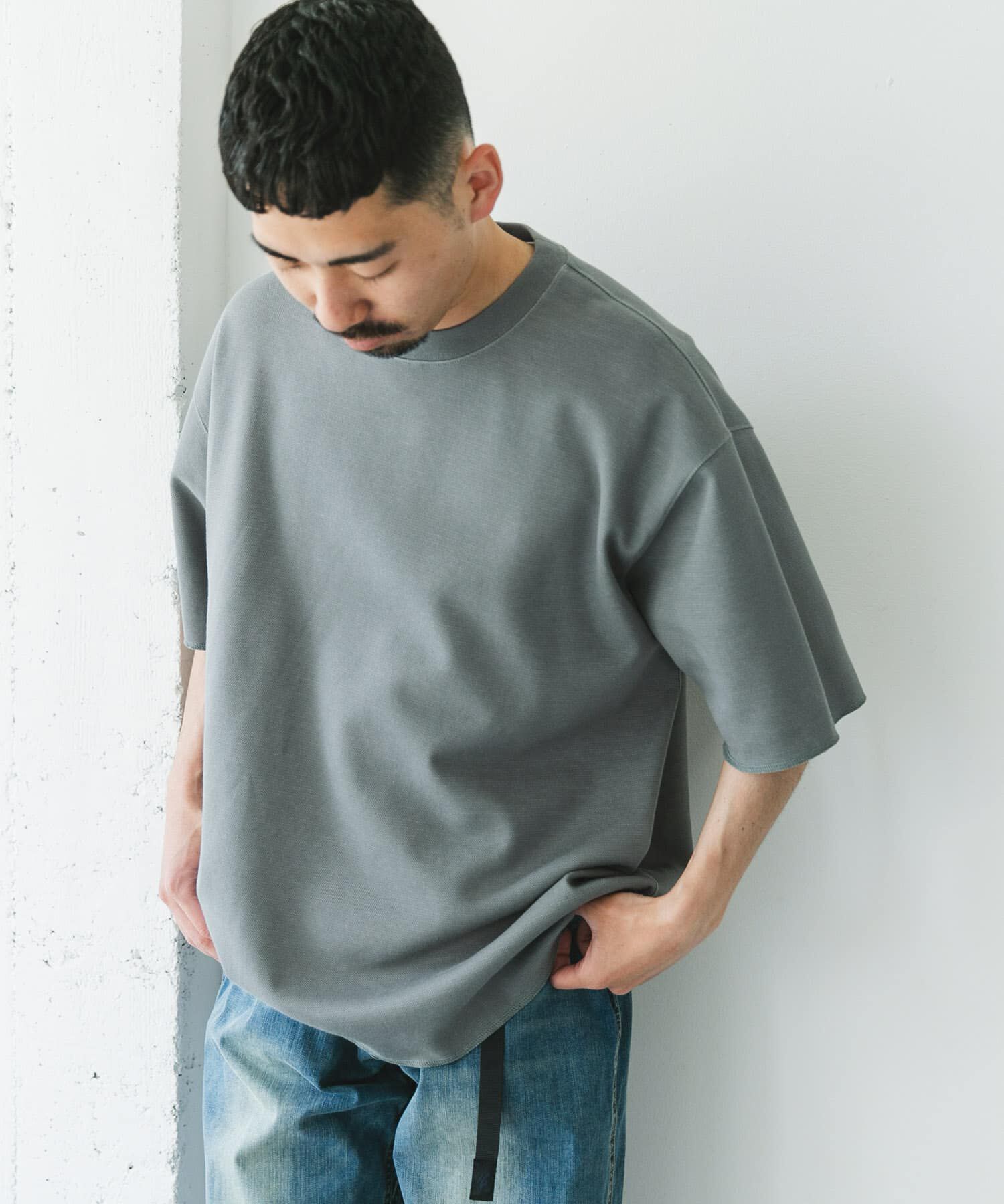 URBAN RESEARCH DOORS「鹿の子 ダブルフェイス ショートスリーブ Tシャツ」|Tシャツ・カットソー|