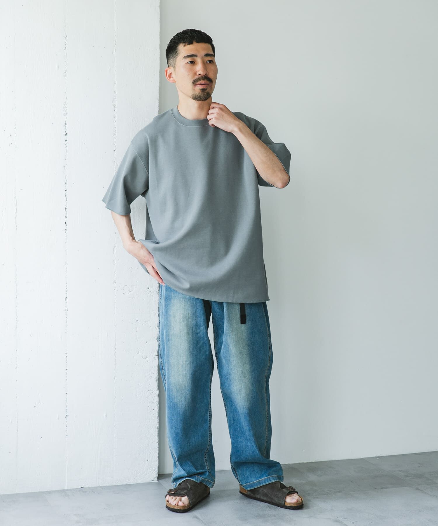 URBAN RESEARCH DOORS「鹿の子 ダブルフェイス ショートスリーブ Tシャツ」|Tシャツ・カットソー|